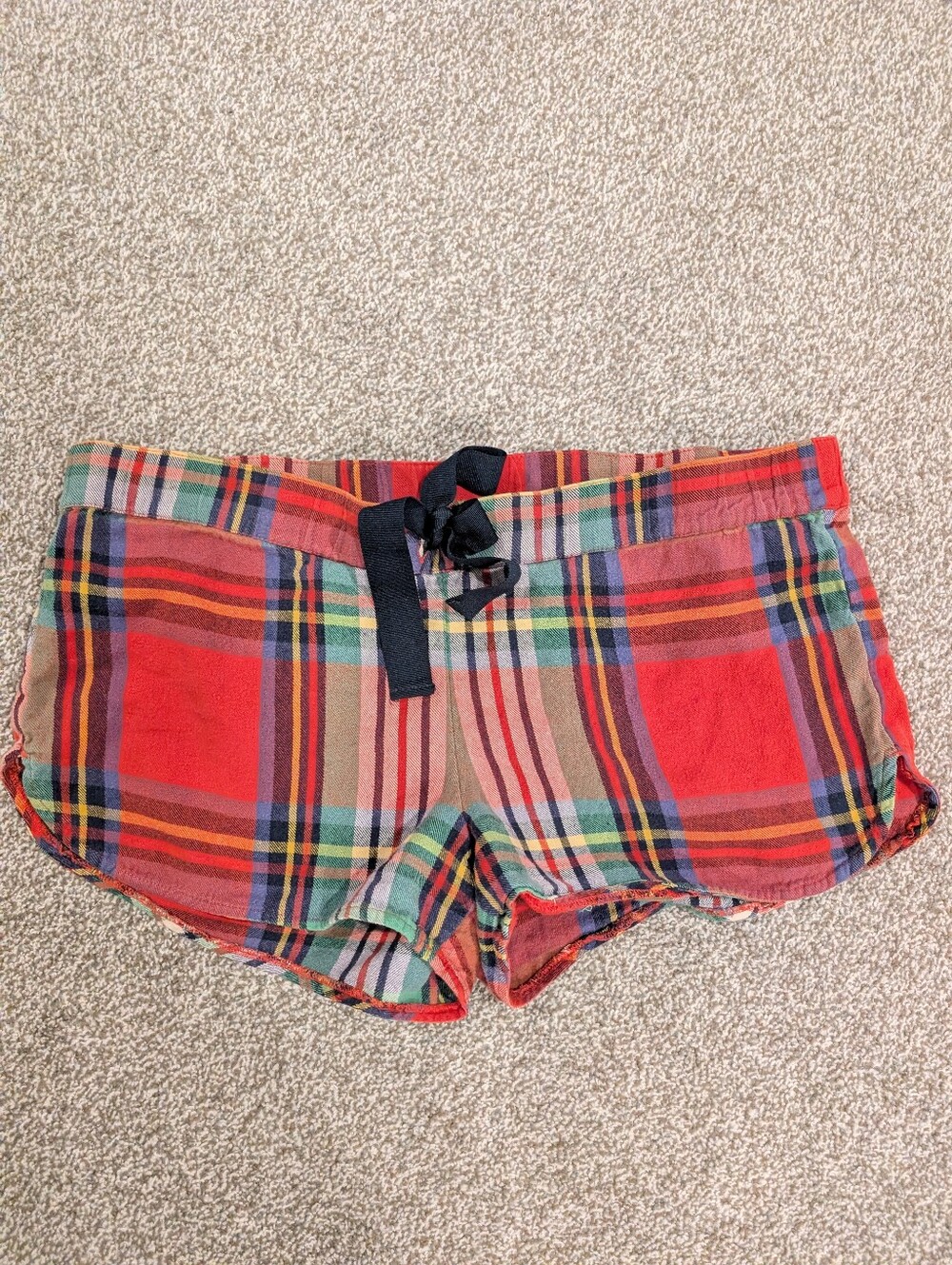 Aerie Christmas Plaid Flannel Pajama Shorts Medium